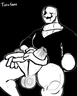 2_penises balls big_balls big_penis black_background bottomless clothed clothing diphallism double_handjob genitals handjob hole_in_hand humanoid_genitalia humanoid_penis jerking male male_focus masturbation multi_genitalia multi_penis penile penis sex simple_background solo white_body toragoru deltarune undertale undertale_(series) gaster humanoid animated hi_res loop short_playtime video