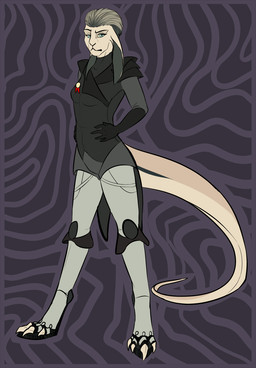 abstract_background anthro blue_eyes bottomwear breasts clothed clothing female floppy_ears grey_bottomwear grey_clothing grey_hair grey_pants grey_topwear hair hand_on_hip light_body mouth_closed pants short_hair small_breasts solo standing tan_body three-quarter_view topwear unsigned kardinaluz species_request full-length_portrait hi_res portrait