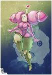 breasts female not_furry pink_body pink_skin solo thick_thighs dnp101 katamari honey_(katamari) alien hi_res