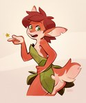 2024 4_fingers activision anthro brown_body brown_fur butt clothing deer elora faun_(spyro) female fingers fur glistening glistening_butt green_eyes hair hand_on_hip hi_res kyuuoku leaf_clothing looking_at_viewer mammal open_mouth scut_tail short_hair short_tail solo spyro_the_dragon star tail tan_body tan_fur