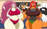 anthro big_breasts big_butt bikini breasts butt clothing curvy_figure female group hourglass_figure huge_breasts huge_butt smile swimwear two-piece_swimsuit igphhangout nintendo pokemon ashley_(igph) erica_(igph) fan_character heather_(igph) nekeisha_(igph) rachel_the_raichu_(igph) generation_1_pokemon generation_3_pokemon generation_5_pokemon generation_6_pokemon generation_7_pokemon humanoid mawile mega_evolution mega_mawile pheromosa pokemon_(species) raichu scrafty shiny_pokemon ultra_beast whimsicott 16:10 hi_res widescreen