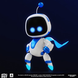 3_fingers antenna_wire arms_bent blue_background blue_cape blue_clothing blue_eyes blue_markings cape clothing featureless_crotch featureless_legs fingers hands_on_own_hips light logo looking_at_viewer machine male male_humanoid markings metallic_body mouthless multicolored_body noseless not_furry screen screen_face simple_background solo standing text white_body michele_garzia astro_bot_(series) astro_(astro_bot) bot_(astro_bot) humanoid robot robot_humanoid 1:1 2024 3d_(artwork) artist_name blender_(artwork) colored digital_media_(artwork) english_description english_text full-length_portrait hi_res lighting marmoset_toolbag_(artwork) portrait shaded