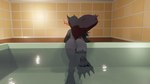 anthro butt female fire genitals monster_girl_(genre) pool pussy solo tail tile lymilark monster_girl_encyclopedia hellhound_(mge) 16:9 2023 3d_(artwork) blender_(artwork) digital_media_(artwork) hi_res widescreen