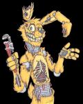 2019 3_fingers absurd_res alpha_channel animatronic anthro bone buckteeth damaged drawing fangs fingers five_nights_at_freddy's five_nights_at_freddy's_3 front_view fur grin hare hi_res holding_object krolik lagomorph leporid long_ears looking_at_viewer machine male mammal pawpads pose rabbit robot scottgames signature smile solo springtrap_(fnaf) standing teeth tools traditional_media_(artwork) wire wrench yellow_body yellow_fur