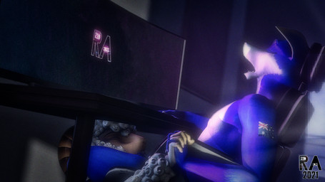 anthro bodily_fluids cum duo erection eyes_closed female female_penetrated fur gaming genital_fluids genitals hair head_in_crotch horn male male/female male_penetrating male_penetrating_female moan muscular muscular_male nude oral penetration penile penis sex sucked_silly sucking under_table rookieanimator210 warfaremachine_(modeler) jacko-deckard_(rookieanimator210) sarah_(rookieanimator210) bovid canid canine canis caprine mammal sheep wolf 16:9 2021 3d_(artwork) absurd_res digital_media_(artwork) hi_res widescreen
