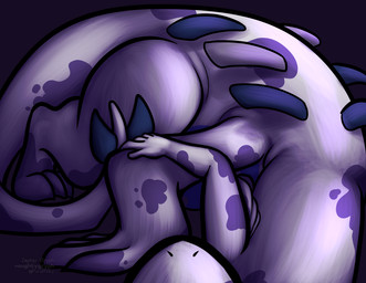 ambiguous_gender butt corruption first_person_view nude simple_background solo spots naughtygryph nintendo pokemon generation_2_pokemon legendary_pokemon lugia pokemon_(species) taur 2018 colored digital_drawing_(artwork) digital_media_(artwork)