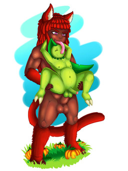 abdominal_bulge age_difference anal anal_penetration anthro anthro_on_anthro anthro_penetrated anthro_penetrating anthro_penetrating_anthro balls biped dark_body dark_skin dreadlocks duo erection extreme_french_kiss femboy food french_kissing fruit genitals hair humanoid_genitalia humanoid_on_anthro humanoid_penetrating humanoid_penetrating_anthro humanoid_penis kissing larger_humanoid larger_male long_tongue male male/male male_penetrated male_penetrating male_penetrating_male older_male penetration penis plant pumpkin red_hair reverse_stand_and_carry_position sex shota size_difference smaller_anthro smaller_male smaller_penetrated standing standing_sex tongue young younger_male younger_penetrated exelzior nintendo pokemon alex_long animal_humanoid chikorita chimera felid felid_humanoid feline feline_humanoid generation_2_pokemon humanoid hybrid mammal mammal_humanoid pokemon_(species) hi_res