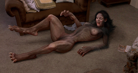 breasts carpet claws detailed_background female fur fur_growth furniture growth inside looking_down lying multi_nipple nipples nude on_back open_mouth realistic sofa solo species_transformation transformation liminalbean an_american_werewolf_in_london mythology canid canine human mammal mythological_canine mythological_creature werecanid werecanine werecreature werewolf 2024 absurd_res detailed digital_media_(artwork) hi_res