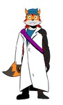 beanie clothing coat hat headgear headwear lab_coat male prosthetic prosthetic_limb satchel skyrat solo topwear t0l0k space_station_13 lockhart_kruger canid canine fox mammal vulpkanin absurd_res hi_res