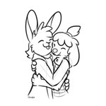 anthro buckteeth clothed clothing duo eyes_closed female floppy_ears hair head_tuft hoodie hug hugging_another lop_ears male shirt simple_background smile snout teeth topwear tuft white_background cloudpie conditional_dnp animal_crossing nintendo isabelle_(animal_crossing) canid canine canis domestic_dog lagomorph leporid mammal rabbit shih_tzu toy_dog 1:1 2022 clip_studio_paint_(artwork) digital_drawing_(artwork) digital_media_(artwork) greyscale guide_lines half-length_portrait hi_res monochrome portrait sketch