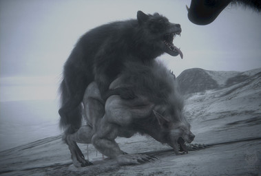 anthro anthro_on_feral aroused bestiality bodily_fluids cum cum_inside cum_spill duo ejaculation feral fog foggy_background genital_fluids genitals howl male male/male mountain orgasm penis snow snowy_mountain tail text voyeur foirgairwolf mythology canid canine canis dire_wolf mammal mythological_canine mythological_creature prehistoric_species werecanid werecanine werecreature werewolf wolf 3d_(artwork) absurd_res blender_(artwork) blender_cycles_(artwork) digital_media_(artwork) english_text hi_res