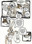 angry annoyed anthro breasts bunnie canid canine clothing comic dialogue disney english_text family female fluffy fox fur gbwr hi_res jinksa judy_hopps lagomorph leporid male mammal mother_(lore) nick_wilde panties parent_(lore) predator_city rabbit red_fox text true_fox underwear wet wolfport zootopia