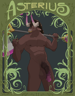 5_fingers abs animal_genitalia animal_penis anthro art_nouveau axe balls battle_axe big_balls big_penis black_hair brown_body brown_penis equine_genitalia equine_penis eyes_closed facial_piercing fingers flaccid genitals hair half-erect horn huge_penis magenta_penis male medial_ring muscular muscular_anthro muscular_male nipples nose_piercing nude pecs penis piercing plant septum_piercing sheath solo vein veiny_penis weapon weapon_on_shoulder fructosed european_mythology greek_mythology hades_(game) mythology asterius_(hades) bovid bovine mammal minotaur 2025 absurd_res hi_res