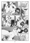 anthro balls breasts dialogue female from_behind_position genitals hair knot male male/female nipples nude penetration penis pussy sex speech_bubble text vaginal vaginal_penetration wasylthefox sanya_(wasylthefox) wasyl_vos canid canine fox mammal mustelid otter absurd_res comic digital_drawing_(artwork) digital_media_(artwork) english_text greyscale hi_res monochrome