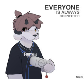 anthro male solo text noori_(artist) balenciaga epic_games fortnite playstation playstation_portable sony_corporation sony_interactive_entertainment canid canine canis domestic_dog mammal english_text hi_res tagme
