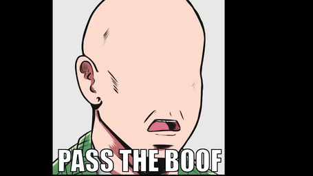 amber_eyes anthro bald bloodshot_eyes blue_body clothed clothing dialogue drugs duo eyeless eyeshadow fangs female grey_hair hair humor makeup male marijuana open_mouth smoking snout teeth text tongue tongue_out deadassspider sound_warning cavemanon_studios goodbye_volcano_high ko_op_(game_developer) snoot_game anon_(snoot_game) fang_(gvh) human mammal prehistoric_species pterosaur reptile scalie 16:9 animated colored english_text shaded short_playtime sound video widescreen nonbinary_(lore)