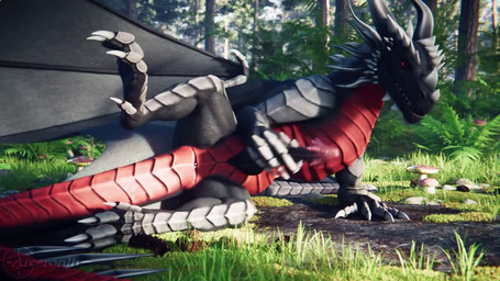 auto_penis_lick bodily_fluids cum cum_on_ground cumshot edging ejaculation feral forest fungus genital_fluids horn leaking_precum licking lying male masturbation mushroom on_side oral oral_masturbation penile penile_masturbation pinecone plant precum raised_leg self_lick solo tongue tree arceronth european_mythology mythology arceronth_(character) dragon mythological_creature mythological_scalie scalie western_dragon 16:9 3d_(artwork) 3d_animation animated digital_media_(artwork) huge_filesize long_playtime webm widescreen