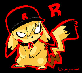 3_fingers 3_toes ambiguous_gender back_markings baseball_cap black_background black_body black_clothing black_collar black_ear_tips black_fur black_hat black_headwear black_markings black_tail_tip brown_body brown_fur brown_markings brown_stripes cheek_spots clothing collar dipstick_ears dipstick_tail ear_markings empty_eyes facial_markings feet feral fingers fur hat head_markings head_tuft headgear headwear markings mouthless multicolored_body multicolored_ears multicolored_fur outline red_clothing red_collar red_hat red_headwear red_markings red_outline simple_background solo standing stripes studded_collar studs tail tail_markings text text_on_baseball_cap text_on_clothing text_on_hat text_on_headwear toes tuft two_tone_collar two_tone_hat white_eyes yellow_body yellow_fur skeleion nintendo pokemon team_rocket fan_character rocketchu generation_1_pokemon mammal pikachu pokemon_(species) rodent 2008 aliasing artist_name cel_shading digital_media_(artwork) low_res microsoft_paint_(artwork) shaded