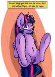 anus comic english_text equid equine female feral friendship_is_magic genitals hasbro hi_res horn mammal my_little_pony mythological_creature mythological_equine mythology pussy slavedemorto solo text twilight_sparkle_(mlp) winged_unicorn wings
