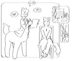 anthro belly cat_tail doctor duo fluffy fluffy_chest fluffy_ears fluffy_tail front_view fur furniture male medical medical_instrument scientific_instrument side_view simple_background sketchy tail white_background wwsnke99 ych_(character) bovid bovine cattle domestic_cat felid feline felis mammal taur digital_media_(artwork) hi_res sketch