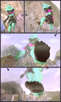 anthro blush city cityscape clothing cute_fangs dirty dirty_feet erection eyewear fangs feet foot_fetish foot_focus fur genitals growth growth_sequence hair humanoid_feet landscape_dwarfing macro male penis plantigrade soles solo teeth text toes voidedpumpkin deltarune undertale_(series) ralsei bovid caprine goat mammal 2025 3d_(artwork) absurd_res artist_name comic digital_media_(artwork) hi_res portrait signature watermark