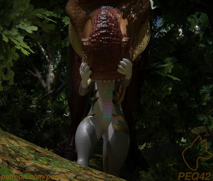 anthro body_in_mouth duo female feral forest jungle male male/female oral_vore plant sharp_teeth size_difference teeth tree vore peq42 blue_sky_studios ice_age_(series) momma_(ice_age) peq_(peq42) dinosaur felid feline mammal mayu_(azuki) prehistoric_species reptile saurischian scalie theropod tyrannosaurid tyrannosauroid tyrannosaurus tyrannosaurus_rex 3d_(artwork) digital_media_(artwork)