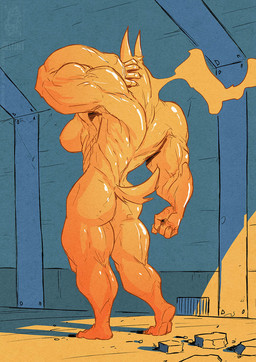 anthro big_breasts big_butt breasts butt female hand_behind_head muscular muscular_anthro muscular_female nipples nude rear_view side_boob solo tail conditional_dnp jollyjack mythology canid canine mammal mythological_canine mythological_creature werecanid werecanine werecreature werewolf 2026