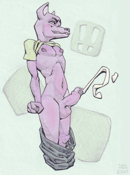 balls bite biting_lip biting_own_lip bodily_fluids bottomwear bottomwear_down clothed clothing cum ejaculation fist genital_fluids genitals male nipples orgasm orgasm_face pants pants_down partially_clothed penis purple_body raised_clothing raised_shirt raised_topwear self_bite shirt simple_background solo topwear halo-pano canid canine mammal hi_res