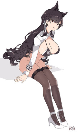 accessory big_breasts bikini black_hair breasts brown_eyes clothing eyebrows eyelashes female footwear hair hair_accessory hair_ribbon high_heels inner_ear_fluff legwear long_hair mole_under_eye ribbons shirt_cuffs shoes shrug_(clothing) sitting smile solo stockings swimwear tuft two-piece_swimsuit r3dfive azur_lane atago_(azur_lane) animal_humanoid canid canid_humanoid canine canine_humanoid dog_humanoid humanoid mammal mammal_humanoid 2026 hi_res