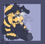anthro balls big_balls big_breasts big_butt big_penis bodily_fluids breasts breath butt churn churning churning_balls dialogue fog genitals gynomorph huge_balls huge_penis hyper hyper_balls hyper_genitalia hyper_penis intersex nipples nude nude_anthro panting penis pulsing solo steam steamy_breath steamy_penis stinger sweat sweaty_balls sweaty_body sweaty_breasts sweaty_butt sweaty_genitalia sweaty_legs sweaty_thighs thick_thighs throbbing throbbing_penis vein veiny_penis birb_allegro peanut_(birb_allegro) arthropod bee hymenopteran insect absurd_res hi_res