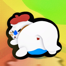 >_< accident accidental_exposure ambiguous_gender anthro anus apron beret blue_apron blue_clothing blue_nose butt butt_focus chibi clothing exposed_butt eyes_closed featureless_crotch fell_down fur hair hat headgear headwear long_hair open_mouth presenting questionable_consent red_beret reflection solo tripping whiskers white_body white_fur x_anus waso_mu mammal mustelid otter sea_otter 1:1 2026 colored digital_drawing_(artwork) digital_media_(artwork) nonbinary_(lore)