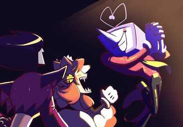 ambiguous_gender antennae_(anatomy) bell blush clothing dress electronics female for_a_head gloves group handwear jingle_bell machine male necktie screen screen_face smile sparkles teeth television trio sloshyyyy deltarune undertale_(series) mettaton_ex mew_mew_(undertale) tenna_(deltarune) animal_humanoid cat_humanoid darkner felid felid_humanoid feline feline_humanoid humanoid mammal mammal_humanoid object_head robot screen_head tv_head hi_res