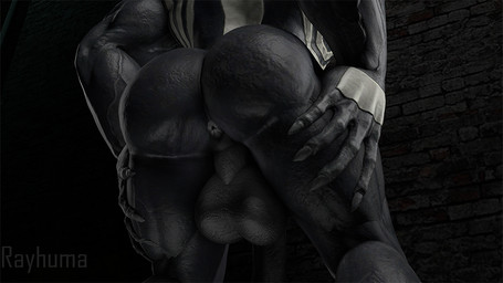 5_fingers anus balls big_butt black_body bubble_butt butt faceless_character faceless_male fingers flaccid genitals humanoid_genitalia humanoid_penis low-angle_view male not_furry nude penis solo standing wide_hips rayhuma marvel venom_(marvel) humanoid symbiote 2020 3d_(artwork) digital_media_(artwork) source_filmmaker_(artwork)