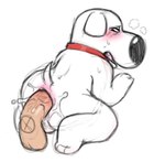 anal anthro anus blush bodily_fluids butt disembodied_penis flustered genitals human_on_anthro interspecies looking_back male male/male penetration penis solo tail anonpupb family_guy brian_griffin canid canine canis domestic_dog human mammal sketch