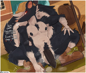 anthro areola balls big_penis big_tail biped black_penis blue_body blue_fur blue_tail bodily_fluids boots chest_tuft clothing crouching erection fluffy fluffy_tail footwear foreskin fur genital_fluids genitals hat headgear headwear humanoid_genitalia humanoid_penis long_foreskin male mostly_nude multicolored_body multicolored_fur multicolored_tail nipples penis precum pubes red_eyes shoes solo tail tuft unretracted_foreskin white_body white_fur white_tail nick7005 animal_crossing nintendo kicks_(animal_crossing) mammal mephitid skunk hi_res