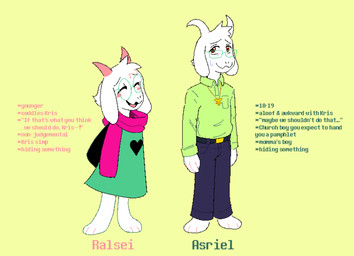 3_toes anthro barefoot clothed clothing duo eyewear feet fur glasses male paws plantigrade text toes white_body white_fur 8j4xx deltarune undertale undertale_(series) asriel_dreemurr ralsei bovid caprine darkner goat mammal english_text
