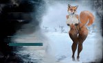 anthro areola big_breasts breasts female fur leaning leaning_forward neck_tuft nipples nude orange_body orange_fur outside snow solo tail thick_thighs tuft despicabletea frostpunk canid canine fox mammal