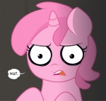 female feral fur hair horn open_mouth pink_body pink_fur pink_hair solo what ಠ_ಠ peachiekeenie friendship_is_magic hasbro my_little_pony mythology ruby_pinch_(mlp) equid equine mammal mythological_creature mythological_equine unicorn animated reaction_image