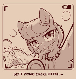 after_oral animal_genitalia animal_vulva anus blush blush_lines camera_view duo equine_genitalia equine_vulva female female/female feral gem genitals jewelry necklace pearl_(gem) pearl_necklace puffy_anus quadruped saliva_on_butt saliva_on_face steamy_breath tail text tremble_lines tremble_spikes vulva cold-blooded-twilight friendship_is_magic hasbro my_little_pony diamond_tiara_(mlp) silver_spoon_(mlp) earth_pony equid equine horse mammal pony 2023 english_text monochrome