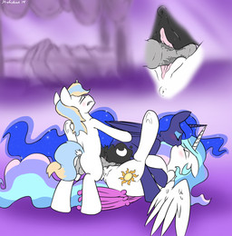animal_genitalia animal_penis anus backsack balls bisexual blue_body blue_fur blue_hair blush bodily_fluids butt canon_x_oc collaborative collaborative_pussyjob collaborative_sex cutie_mark equine_genitalia equine_penis erection eyes_closed feathered_wings feathers female female/female feral fur genital_fluids genitals group group_sex hair horn kiss_on_lips kissing legs_up long_hair lying male male/female multicolored_hair nude on_back on_top outline penis pussyjob sex spread_legs spreading standing threesome translucent translucent_hair tribadism_on_penis trio two_tone_hair vaginal_fluids vulva white_body white_fur wings strebiskunk friendship_is_magic hasbro my_little_pony mythology fan_character princess_celestia_(mlp) princess_luna_(mlp) equid equine mammal mythological_creature mythological_equine unicorn winged_unicorn 2014 digital_media_(artwork) incest_(lore) sibling_(lore) sister_(lore) sisters_(lore)