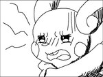 1000_hours_in_ms_paint 4:3 after_transformation alolan_form alolan_raichu ambiguous_gender annoyed anonymous_artist buckteeth clothing disgusted_expression eyelashes female fur generation_7_pokemon gloom_lines implied_transformation mammal monochrome nintendo open_mouth pokemon pokemon_(species) randomizer_raichu regional_form_(pokemon) rodent simple_background sketch solo sweater teeth topwear white_background