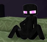 balls black_penis end_stone genitals glowing glowing_eyes looking_at_viewer male not_furry nude penis presenting presenting_penis purple_eyes sky solo spread_legs spreading square_(anatomy) the_end_(minecraft) ultilix microsoft minecraft mojang xbox_game_studios enderman humanoid 2019 hi_res