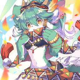 4_fingers accessory amber_(gem) amber_(material) animal_ears animal_feet animal_nose anthro bangle bare_shoulders blue_clothing blue_shirt blue_topwear blush body_fur bracelet breasts clothed clothing ear_piercing ear_ring female female_anthro fingers fox_ears fox_tail fur gem green_body green_fur green_hair hair hair_accessory hair_ribbon inner_ear_fluff jewelry long_hair looking_at_viewer multicolored_body multicolored_fur multicolored_hair off_shoulder open_mouth piercing ribbons ring ring_(jewelry) ring_piercing scarf shirt small_breasts solo tail topwear tuft two_tone_body two_tone_fur two_tone_hair white_body white_fur white_hair kuuron_(moesann17) puzzle_and_dragons firo_(puzzle_and_dragons) canid canine mammal 1:1 2025 full-length_portrait hi_res portrait