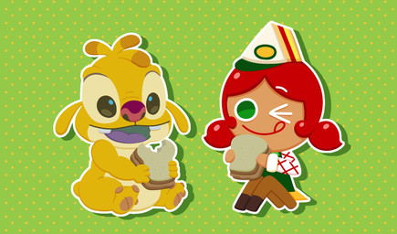 3_toes ambiguous_gender antennae_(anatomy) anthro biped brown_pawpads buckteeth clothed clothing dipstick_antennae dotted_background duo feet female food green_background green_eyes green_mouth hair hat headgear headwear holding_food holding_object licking licking_lips licking_own_lips multicolored_antennae one_eye_closed open_mouth open_smile outline pattern_background pawpads pigtails purple_tongue red_hair red_nose sandwich_(food) self_lick simple_background sitting small_tail smile tail teeth toes tongue tongue_out ririkodraw cookie_run devsisters disney lilo_and_stitch reuben_(lilo_and_stitch) sandwich_cookie_(cookie_run) alien cookie_(cookie_run) experiment_(lilo_and_stitch) food_creature food_humanoid humanoid 2020 hi_res male_(lore)