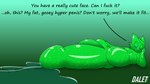 16:9 absurd_res anthro balls bedroom_eyes belly big_balls big_belly big_penis blue_eyes bodily_fluids daletfours dialogue dominant dragon english_text excessive_genital_fluids excessive_precum fellatio_request genital_fluids genitals glistening glistening_body goo_creature goo_dragon gradient_background green_body hand_on_leg hand_on_own_leg hand_on_own_thigh hand_on_thigh hi_res honeydew_(daletfours) huge_balls huge_penis hyper hyper_balls hyper_genitalia hyper_penis looking_at_viewer lying male moobs mythological_creature mythological_scalie mythology narrowed_eyes on_side oral_request overweight overweight_male penis precum precum_pool precum_squirt profanity scalie seductive simple_background smile solo talking_to_viewer text widescreen