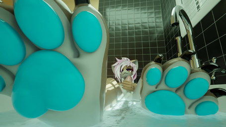 anthro balls bathtub feet foot_focus genitals male masturbation pawpads paws penis solo water peppermintypony arkoren_(modeler) aquatic arkoshark fish shark 16:9 3d_(artwork) 3d_animation animated digital_media_(artwork) hi_res high_framerate loop no_sound short_playtime video widescreen