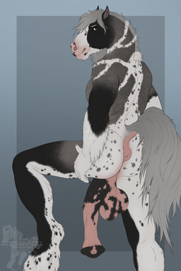 5_fingers anatomically_correct anatomically_correct_anus anatomically_correct_genitalia anatomically_correct_penis animal_genitalia animal_penis anthro anus arm_tuft backsack balls big_balls big_penis biped black_balls black_body black_fur black_penis brown_eyes butt dock_(anatomy) equine_anus equine_genitalia equine_penis eyebrows feathering fingers flared_penis fur genitals grey_body grey_fur grey_mane grey_tail hair half-erect hooves inner_ear_fluff long_penis looking_at_viewer looking_back looking_back_at_viewer male male_anthro mane markings medial_ring mottled mottled_balls mottled_genitalia mottled_nose mottled_penis multicolored_body multicolored_fur multicolored_penis muscular muscular_anthro muscular_male nude nude_anthro nude_male pecs penis pink_anus pink_balls pink_nose pink_penis rear_view saggy simple_background smile solo spots spotted_body spotted_fur standing tail tuft two_tone_balls two_tone_penis uneven_balls unguligrade urethra urethral_fossa vein veiny_penis white_body white_fur fenn.perrox sven_(kreb) draft_horse equid equine horse mammal 2026 digital_drawing_(artwork) digital_media_(artwork) hi_res