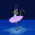 4_fingers 4_toes anthro arabesque_(ballet) ballerina ballet blue_background bottomwear brown_body brown_ears brown_fur brown_hair brown_tail clothing dancewear dancing dress feet female fifth_position_arms_(ballet) fingers fur hair leg_markings looking_at_viewer markings simple_background skirt socks_(marking) solo tail tendu_(ballet) toes tutu yellow_sclera ballistic_(artist) out-of-placers kassen_akoll mammal yinglet 1:1 2018 digital_media_(artwork) full-length_portrait hi_res portrait