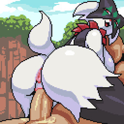 animated_gif anthro anthro_penetrated anus big_breasts bodily_fluids breasts butt cowgirl_position duo featureless_face female female_focus female_on_human female_penetrated from_front_position genital_fluids genitals human_on_anthro human_penetrating human_penetrating_anthro human_penetrating_female interspecies looking_back looking_pleasured male male/female male_penetrating male_penetrating_anthro male_penetrating_female on_bottom on_top open_mouth penetration penile penile_penetration penis penis_in_vagina pokephilia sex smile solo_focus vaginal vaginal_fluids vaginal_penetration vulva juicydots_(artist) nintendo pokemon generation_9_pokemon human mammal meowscarada pokemon_(species) 1:1 2022 2d_animation animated digital_media_(artwork) loop low_res pixel_(artwork) pixel_animation short_playtime