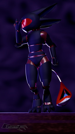 3_fingers anthro armor backlighting cool_pose digitigrade dramatic_lighting dramatic_pose exoskeleton exosuit female fingers light long_tail simple_background solo tail visor wide_hips the_architect_of_order the_founder avali absurd_res hi_res huge_filesize lighting watermark